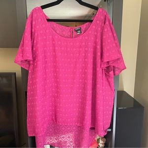Torrid Pink Textured Hi-Low Shirt 4